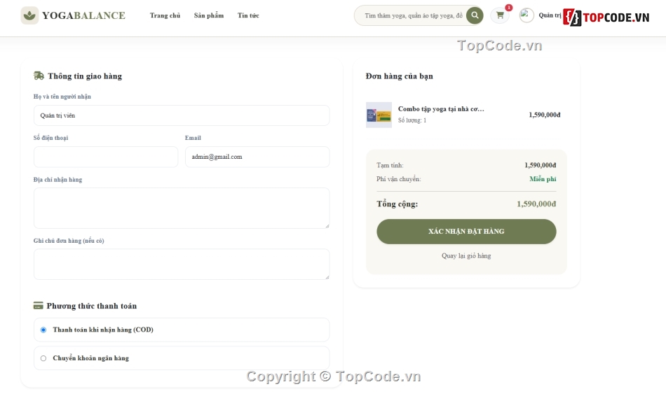 website,yoga,web bán dụng cụ